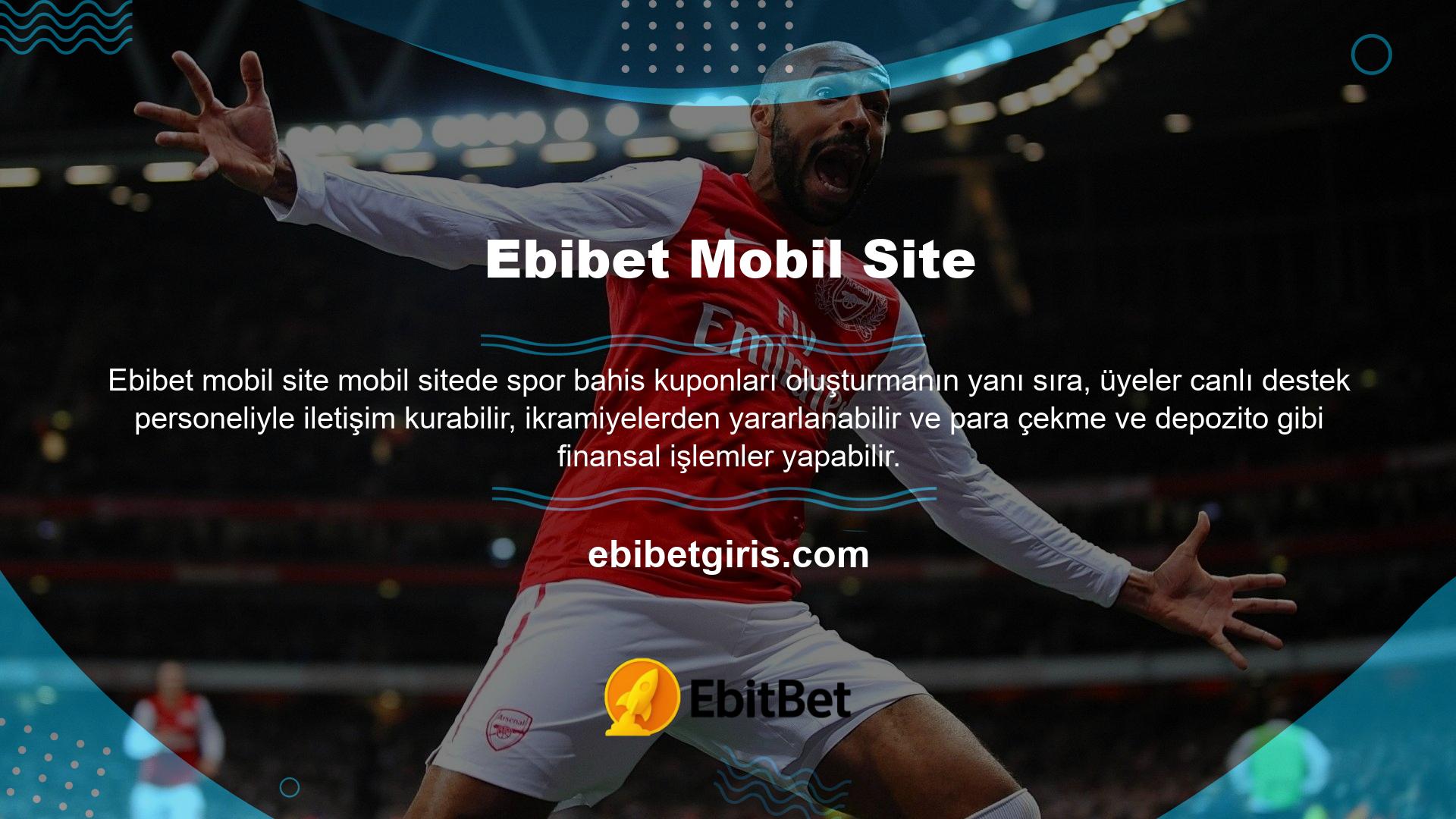 Ebibet, uluslararası olarak geçerli Ebibet cep telefonları ve lisansları ile meşru bir web sitesinde üyelerine güvenli hizmet sunmaktadır